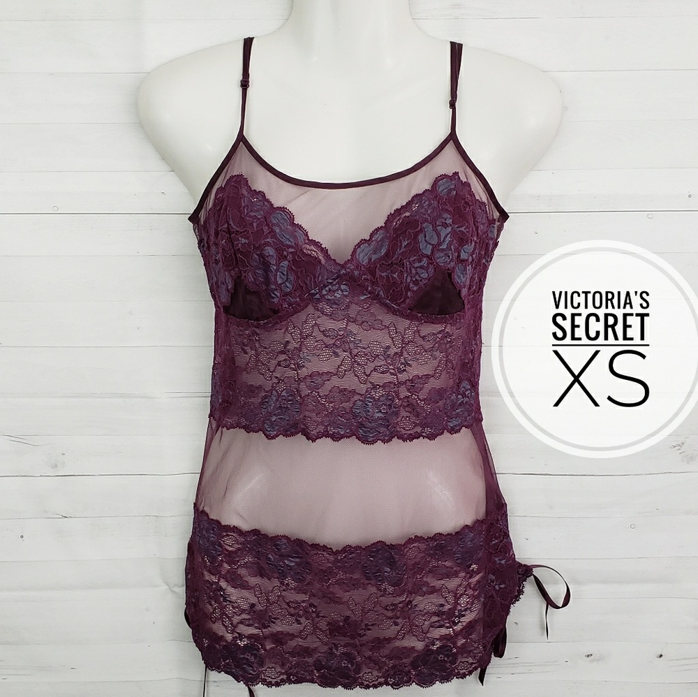 XS Victoria's Secret purple lingerie top - Picture 1 of 5